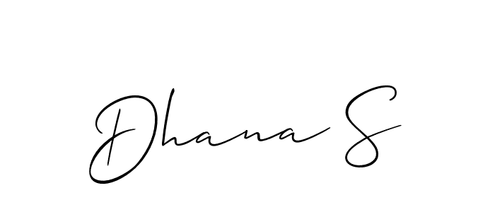Dhana S stylish signature style. Best Handwritten Sign (Allison_Script) for my name. Handwritten Signature Collection Ideas for my name Dhana S. Dhana S signature style 2 images and pictures png