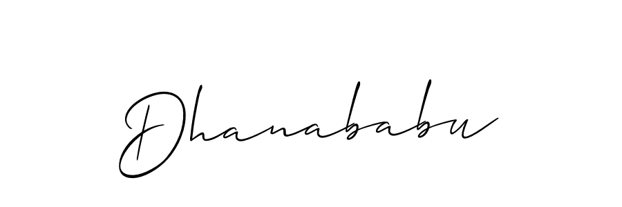 How to make Dhanababu signature? Allison_Script is a professional autograph style. Create handwritten signature for Dhanababu name. Dhanababu signature style 2 images and pictures png