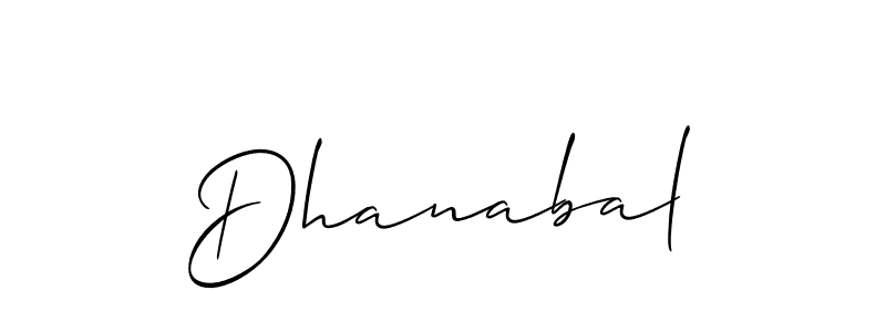 Best and Professional Signature Style for Dhanabal. Allison_Script Best Signature Style Collection. Dhanabal signature style 2 images and pictures png