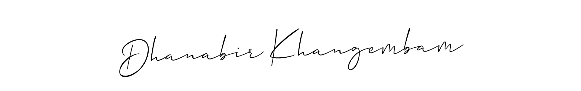 How to make Dhanabir Khangembam signature? Allison_Script is a professional autograph style. Create handwritten signature for Dhanabir Khangembam name. Dhanabir Khangembam signature style 2 images and pictures png