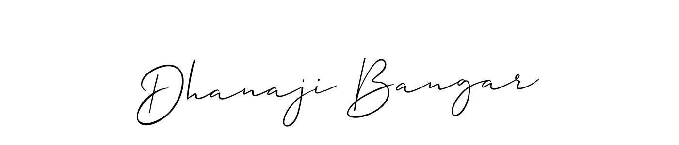 Use a signature maker to create a handwritten signature online. With this signature software, you can design (Allison_Script) your own signature for name Dhanaji Bangar. Dhanaji Bangar signature style 2 images and pictures png
