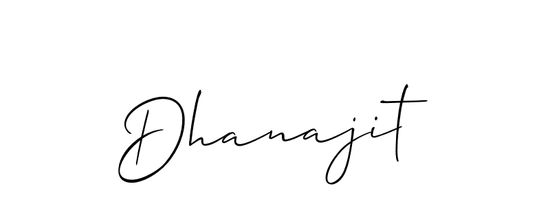 You should practise on your own different ways (Allison_Script) to write your name (Dhanajit) in signature. don't let someone else do it for you. Dhanajit signature style 2 images and pictures png