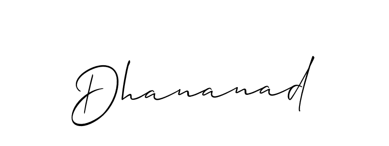 Make a short Dhananad signature style. Manage your documents anywhere anytime using Allison_Script. Create and add eSignatures, submit forms, share and send files easily. Dhananad signature style 2 images and pictures png