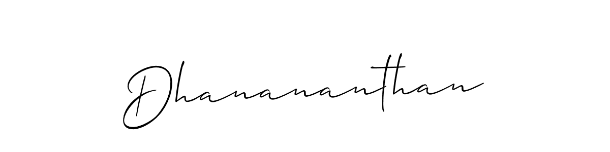 You should practise on your own different ways (Allison_Script) to write your name (Dhanananthan) in signature. don't let someone else do it for you. Dhanananthan signature style 2 images and pictures png