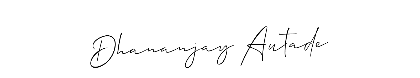 How to make Dhananjay Autade signature? Allison_Script is a professional autograph style. Create handwritten signature for Dhananjay Autade name. Dhananjay Autade signature style 2 images and pictures png