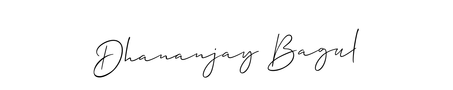 How to make Dhananjay Bagul name signature. Use Allison_Script style for creating short signs online. This is the latest handwritten sign. Dhananjay Bagul signature style 2 images and pictures png