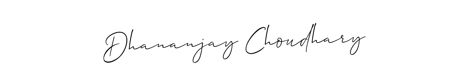 Make a beautiful signature design for name Dhananjay Choudhary. With this signature (Allison_Script) style, you can create a handwritten signature for free. Dhananjay Choudhary signature style 2 images and pictures png