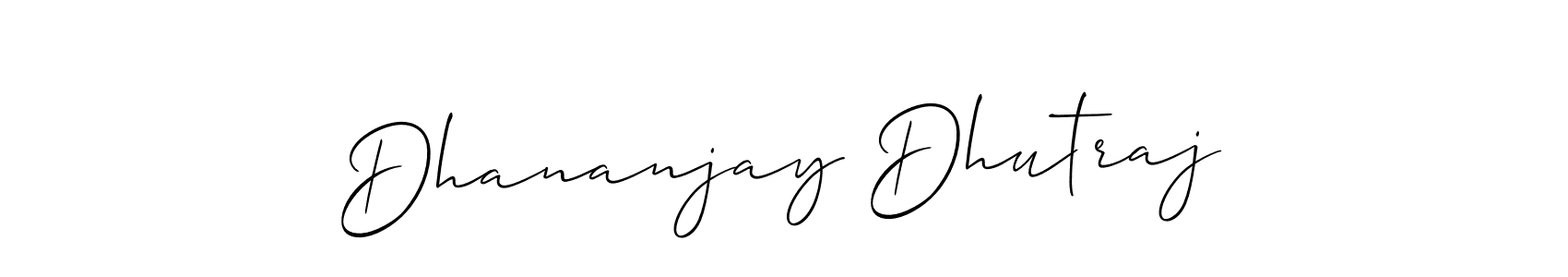 Also You can easily find your signature by using the search form. We will create Dhananjay Dhutraj name handwritten signature images for you free of cost using Allison_Script sign style. Dhananjay Dhutraj signature style 2 images and pictures png