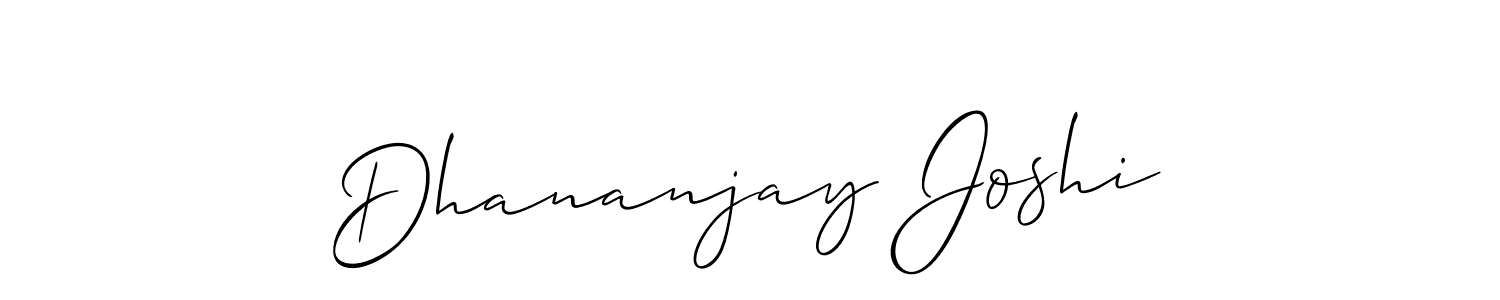 Create a beautiful signature design for name Dhananjay Joshi. With this signature (Allison_Script) fonts, you can make a handwritten signature for free. Dhananjay Joshi signature style 2 images and pictures png