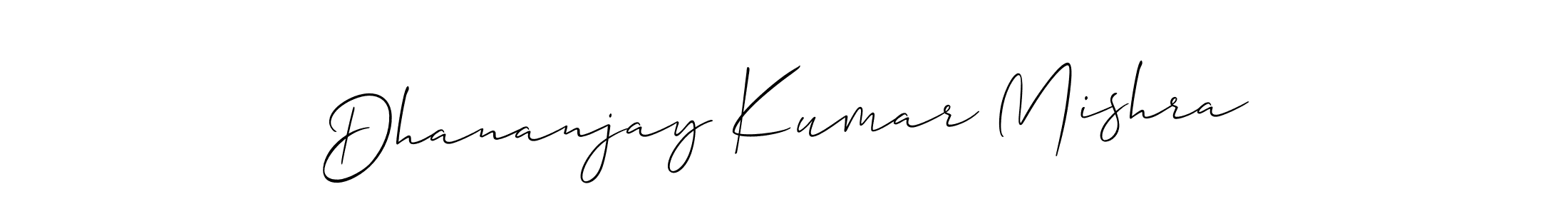 Also we have Dhananjay Kumar Mishra name is the best signature style. Create professional handwritten signature collection using Allison_Script autograph style. Dhananjay Kumar Mishra signature style 2 images and pictures png