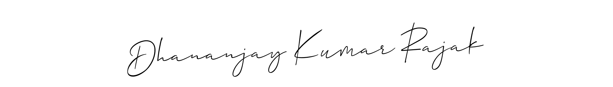 Dhananjay Kumar Rajak stylish signature style. Best Handwritten Sign (Allison_Script) for my name. Handwritten Signature Collection Ideas for my name Dhananjay Kumar Rajak. Dhananjay Kumar Rajak signature style 2 images and pictures png