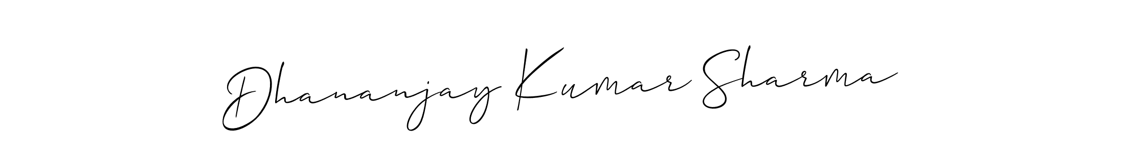 Design your own signature with our free online signature maker. With this signature software, you can create a handwritten (Allison_Script) signature for name Dhananjay Kumar Sharma. Dhananjay Kumar Sharma signature style 2 images and pictures png