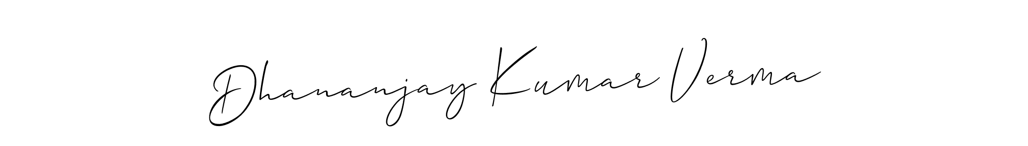 You should practise on your own different ways (Allison_Script) to write your name (Dhananjay Kumar Verma) in signature. don't let someone else do it for you. Dhananjay Kumar Verma signature style 2 images and pictures png