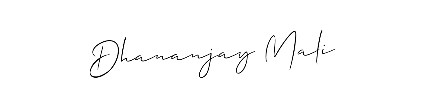Make a short Dhananjay Mali signature style. Manage your documents anywhere anytime using Allison_Script. Create and add eSignatures, submit forms, share and send files easily. Dhananjay Mali signature style 2 images and pictures png