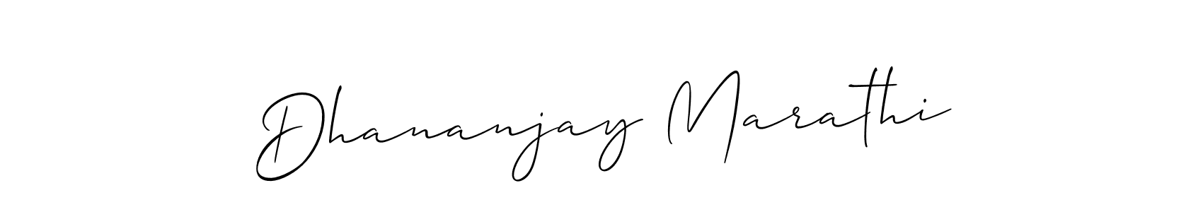 The best way (Allison_Script) to make a short signature is to pick only two or three words in your name. The name Dhananjay Marathi include a total of six letters. For converting this name. Dhananjay Marathi signature style 2 images and pictures png
