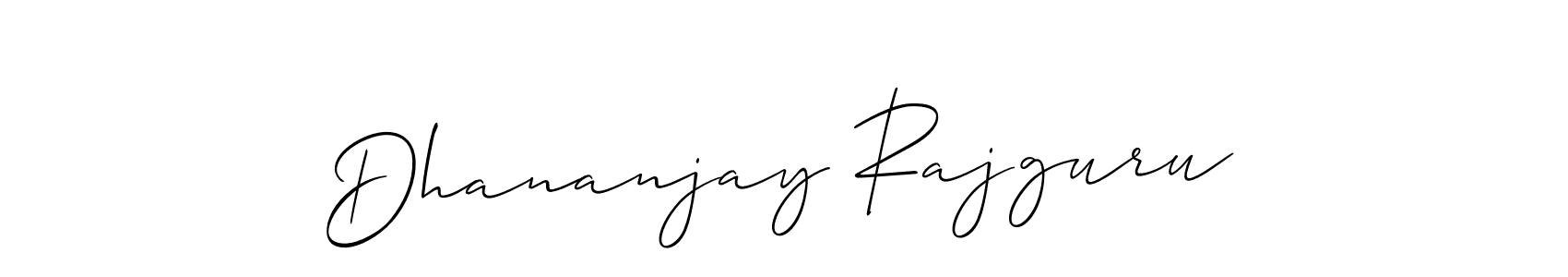 It looks lik you need a new signature style for name Dhananjay Rajguru. Design unique handwritten (Allison_Script) signature with our free signature maker in just a few clicks. Dhananjay Rajguru signature style 2 images and pictures png