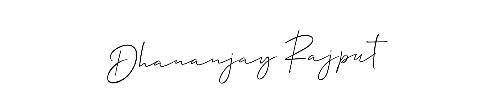 Make a beautiful signature design for name Dhananjay Rajput. With this signature (Allison_Script) style, you can create a handwritten signature for free. Dhananjay Rajput signature style 2 images and pictures png
