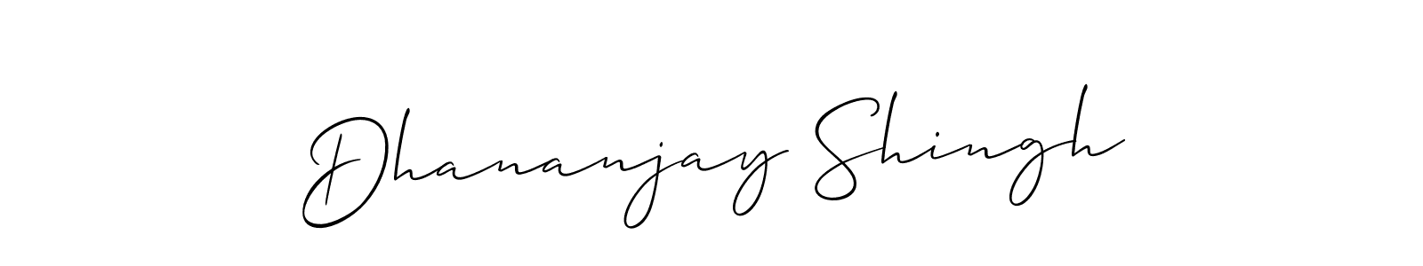 Use a signature maker to create a handwritten signature online. With this signature software, you can design (Allison_Script) your own signature for name Dhananjay Shingh. Dhananjay Shingh signature style 2 images and pictures png