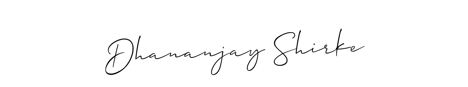 Also You can easily find your signature by using the search form. We will create Dhananjay Shirke name handwritten signature images for you free of cost using Allison_Script sign style. Dhananjay Shirke signature style 2 images and pictures png
