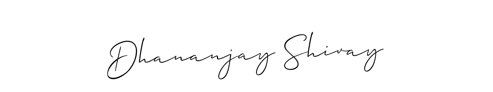 Create a beautiful signature design for name Dhananjay Shivay. With this signature (Allison_Script) fonts, you can make a handwritten signature for free. Dhananjay Shivay signature style 2 images and pictures png