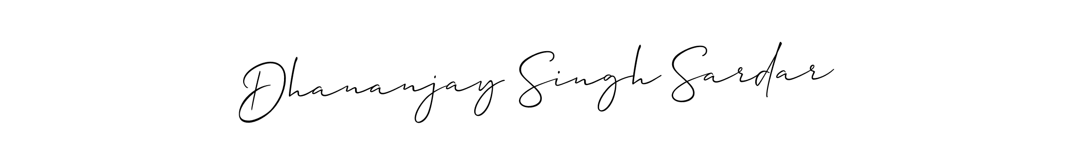 Use a signature maker to create a handwritten signature online. With this signature software, you can design (Allison_Script) your own signature for name Dhananjay Singh Sardar. Dhananjay Singh Sardar signature style 2 images and pictures png