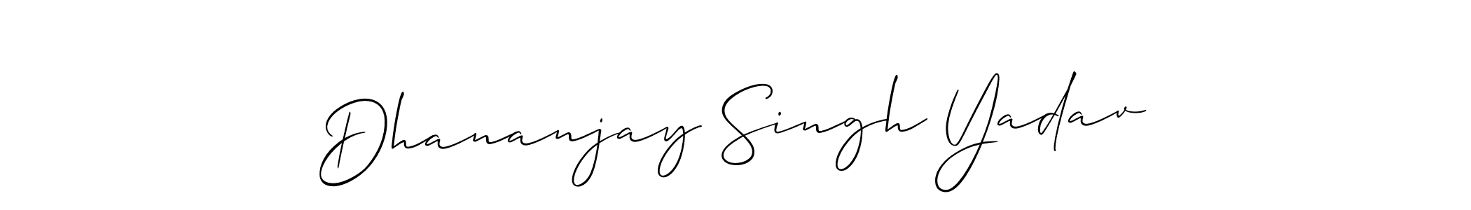 if you are searching for the best signature style for your name Dhananjay Singh Yadav. so please give up your signature search. here we have designed multiple signature styles  using Allison_Script. Dhananjay Singh Yadav signature style 2 images and pictures png