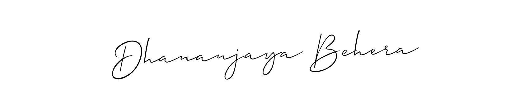 You should practise on your own different ways (Allison_Script) to write your name (Dhananjaya Behera) in signature. don't let someone else do it for you. Dhananjaya Behera signature style 2 images and pictures png