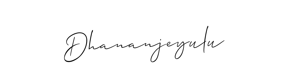 if you are searching for the best signature style for your name Dhananjeyulu. so please give up your signature search. here we have designed multiple signature styles  using Allison_Script. Dhananjeyulu signature style 2 images and pictures png