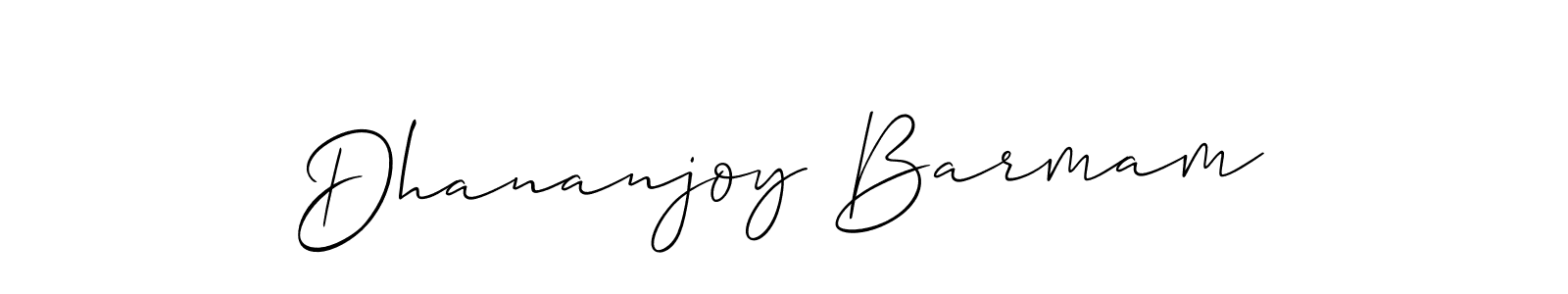 How to make Dhananjoy Barmam signature? Allison_Script is a professional autograph style. Create handwritten signature for Dhananjoy Barmam name. Dhananjoy Barmam signature style 2 images and pictures png