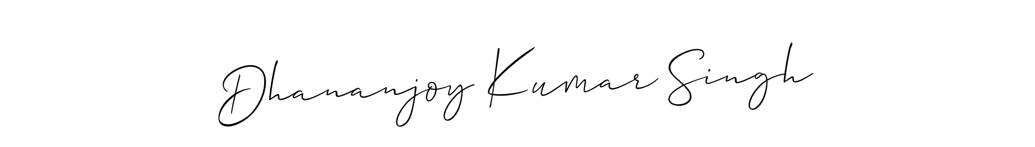 You should practise on your own different ways (Allison_Script) to write your name (Dhananjoy Kumar Singh) in signature. don't let someone else do it for you. Dhananjoy Kumar Singh signature style 2 images and pictures png