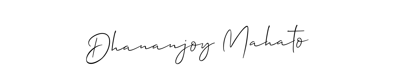 You should practise on your own different ways (Allison_Script) to write your name (Dhananjoy Mahato) in signature. don't let someone else do it for you. Dhananjoy Mahato signature style 2 images and pictures png