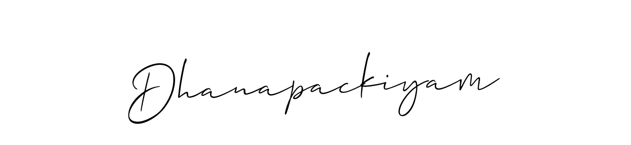 The best way (Allison_Script) to make a short signature is to pick only two or three words in your name. The name Dhanapackiyam include a total of six letters. For converting this name. Dhanapackiyam signature style 2 images and pictures png