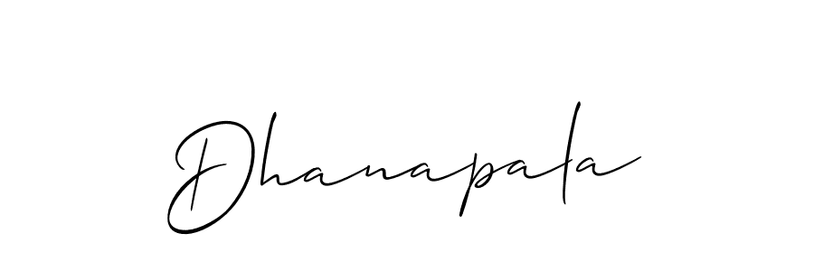 How to make Dhanapala signature? Allison_Script is a professional autograph style. Create handwritten signature for Dhanapala name. Dhanapala signature style 2 images and pictures png