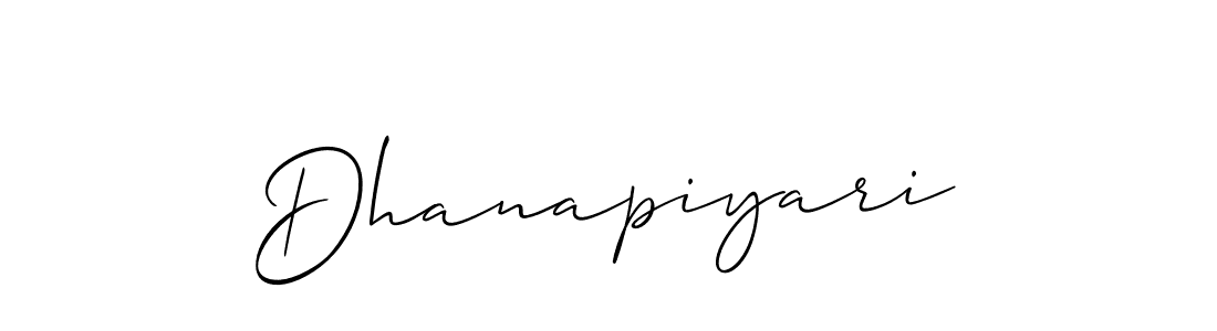 How to Draw Dhanapiyari signature style? Allison_Script is a latest design signature styles for name Dhanapiyari. Dhanapiyari signature style 2 images and pictures png