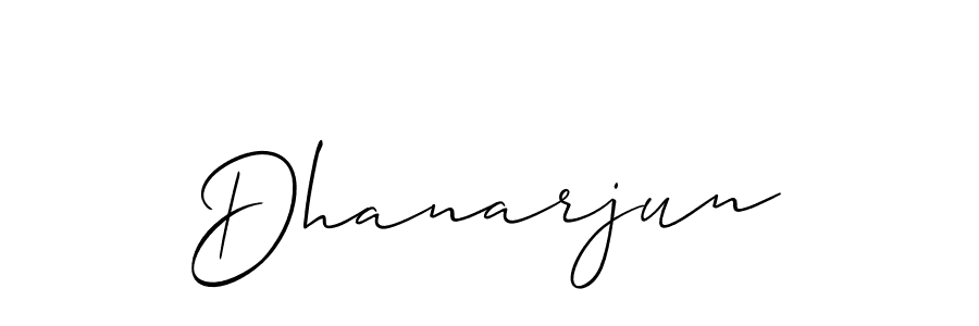 Make a beautiful signature design for name Dhanarjun. With this signature (Allison_Script) style, you can create a handwritten signature for free. Dhanarjun signature style 2 images and pictures png