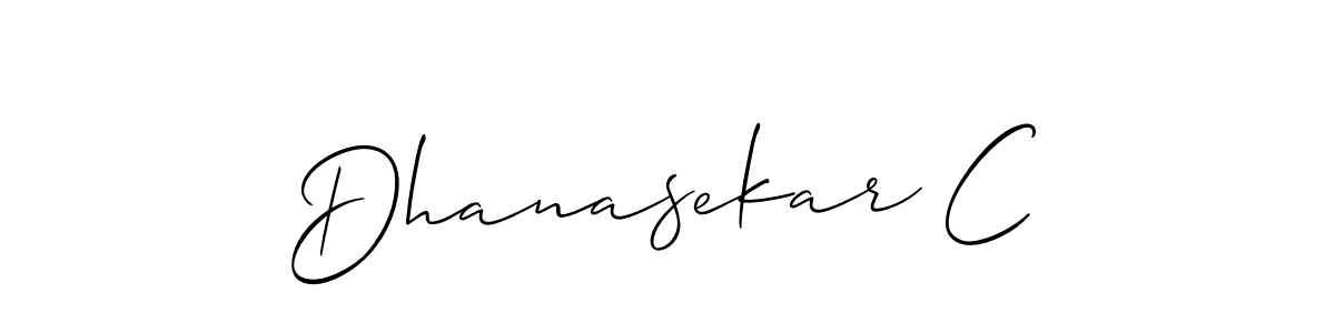 Create a beautiful signature design for name Dhanasekar C. With this signature (Allison_Script) fonts, you can make a handwritten signature for free. Dhanasekar C signature style 2 images and pictures png