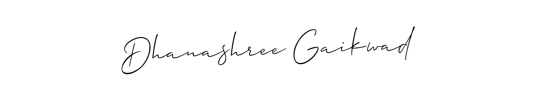 Create a beautiful signature design for name Dhanashree Gaikwad. With this signature (Allison_Script) fonts, you can make a handwritten signature for free. Dhanashree Gaikwad signature style 2 images and pictures png