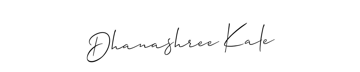 if you are searching for the best signature style for your name Dhanashree Kale. so please give up your signature search. here we have designed multiple signature styles  using Allison_Script. Dhanashree Kale signature style 2 images and pictures png