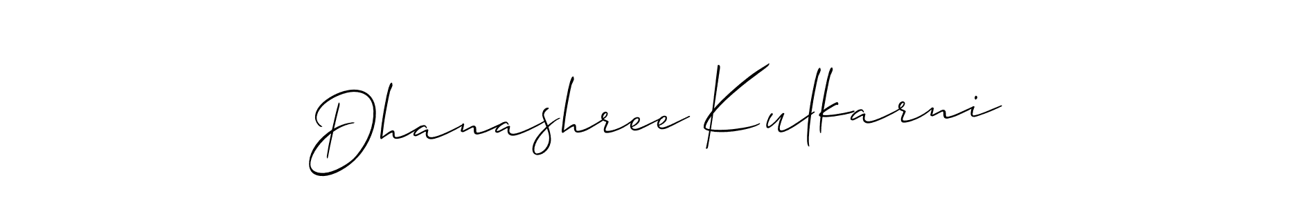 You can use this online signature creator to create a handwritten signature for the name Dhanashree Kulkarni. This is the best online autograph maker. Dhanashree Kulkarni signature style 2 images and pictures png