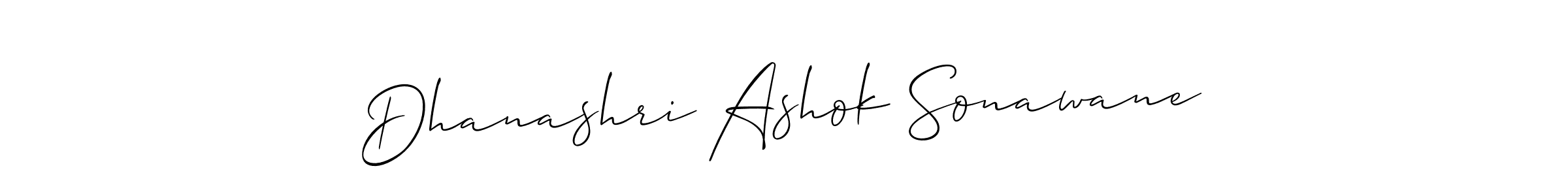 It looks lik you need a new signature style for name Dhanashri Ashok Sonawane. Design unique handwritten (Allison_Script) signature with our free signature maker in just a few clicks. Dhanashri Ashok Sonawane signature style 2 images and pictures png