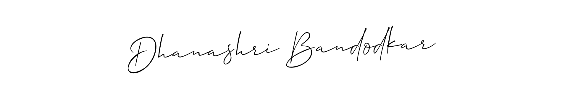 Create a beautiful signature design for name Dhanashri Bandodkar. With this signature (Allison_Script) fonts, you can make a handwritten signature for free. Dhanashri Bandodkar signature style 2 images and pictures png