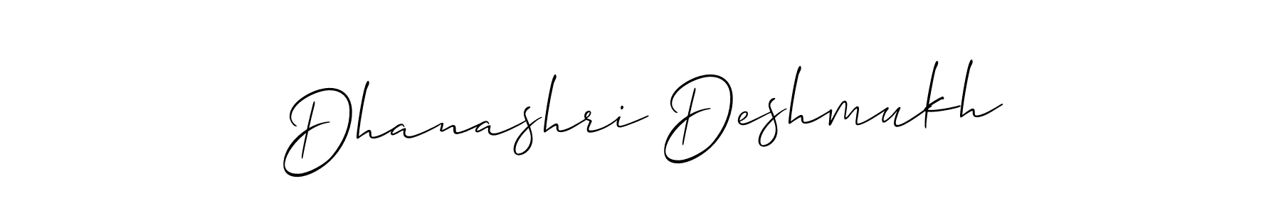 You should practise on your own different ways (Allison_Script) to write your name (Dhanashri Deshmukh) in signature. don't let someone else do it for you. Dhanashri Deshmukh signature style 2 images and pictures png