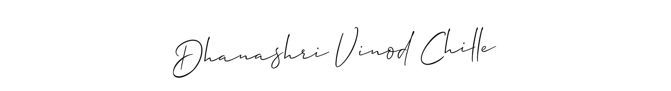 Dhanashri Vinod Chille stylish signature style. Best Handwritten Sign (Allison_Script) for my name. Handwritten Signature Collection Ideas for my name Dhanashri Vinod Chille. Dhanashri Vinod Chille signature style 2 images and pictures png