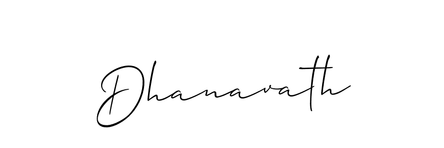 Make a beautiful signature design for name Dhanavath. With this signature (Allison_Script) style, you can create a handwritten signature for free. Dhanavath signature style 2 images and pictures png