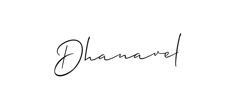 The best way (Allison_Script) to make a short signature is to pick only two or three words in your name. The name Dhanavel include a total of six letters. For converting this name. Dhanavel signature style 2 images and pictures png