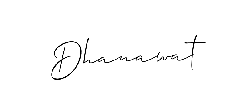 Allison_Script is a professional signature style that is perfect for those who want to add a touch of class to their signature. It is also a great choice for those who want to make their signature more unique. Get Dhanawat name to fancy signature for free. Dhanawat signature style 2 images and pictures png