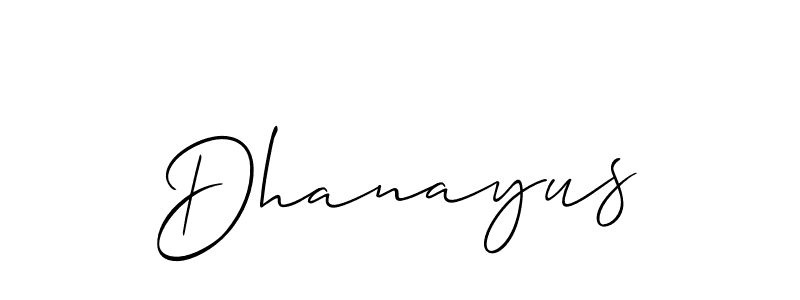 How to Draw Dhanayus signature style? Allison_Script is a latest design signature styles for name Dhanayus. Dhanayus signature style 2 images and pictures png