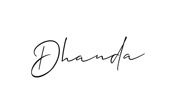 How to make Dhanda name signature. Use Allison_Script style for creating short signs online. This is the latest handwritten sign. Dhanda signature style 2 images and pictures png