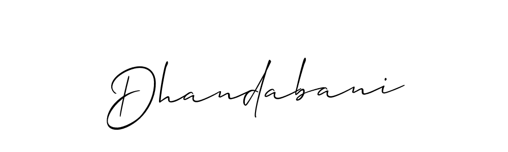 Similarly Allison_Script is the best handwritten signature design. Signature creator online .You can use it as an online autograph creator for name Dhandabani. Dhandabani signature style 2 images and pictures png