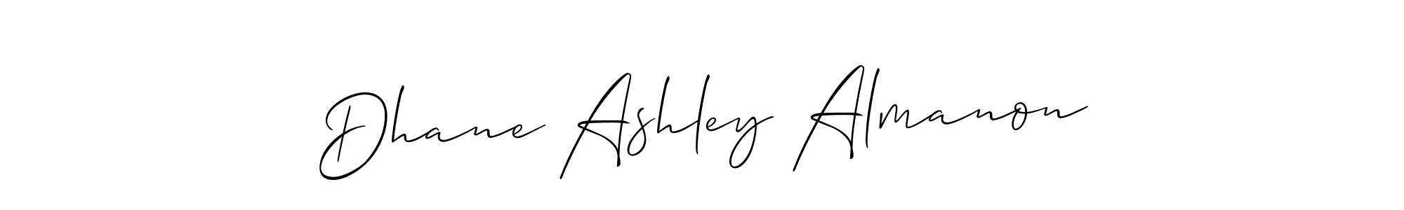 How to Draw Dhane Ashley Almanon signature style? Allison_Script is a latest design signature styles for name Dhane Ashley Almanon. Dhane Ashley Almanon signature style 2 images and pictures png